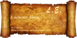 Lackner Enna névjegykártya